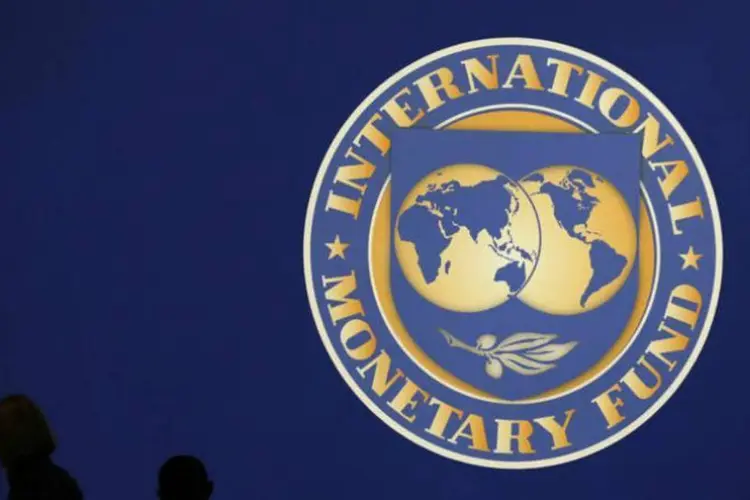 
	Logo do Fundo Monet&aacute;rio Internacional: FMI vai contribuir com cerca de 16 bilh&otilde;es de euros
 (Kim Kyung-Hoon/Reuters)