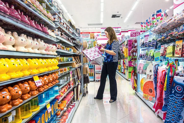 Loja da Daiso em São Paulo: fenômeno global, a rede barateira começa a ganhar espaço no Brasil (Germano Luders/Exame)