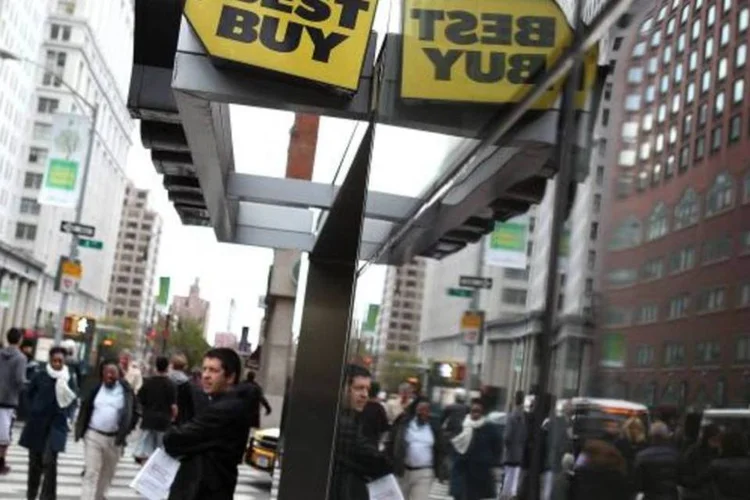 Loja do Best Buy: o anúncio fez com que as ações da Best Buy disparassem nas operações eletrônicas prévias à abertura da Bolsa de Nova York (Justin Sullivan/Getty Images)
