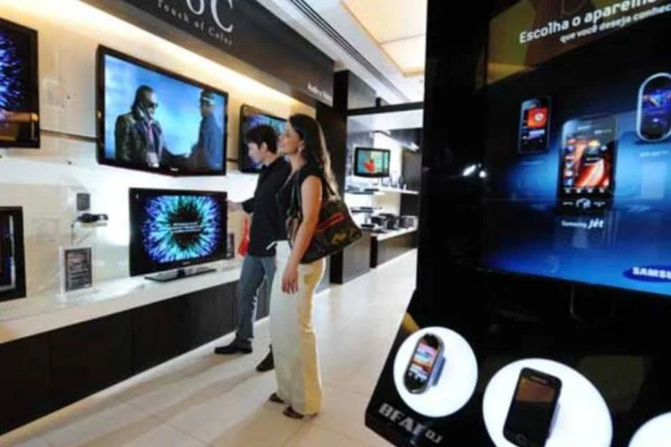 Loja da Samsung, em São Paulo: empresa quer superar desafios (Germano Luders/EXAME)