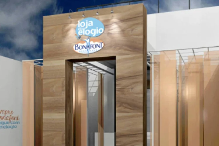 Loja do Elogio, da Bonafont: todas as declarações serão contabilizadas em um "Elogiômetro", que indicará o número de clientes atendidos durante o final de semana (Divulgação)