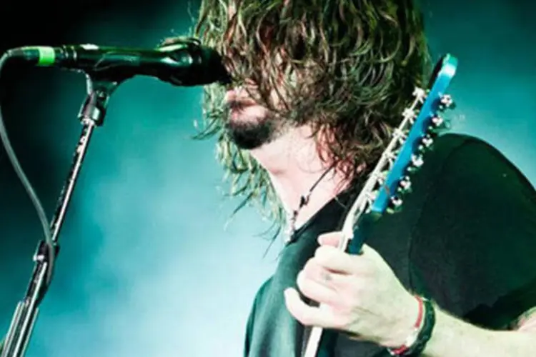 David Grohl, vocalista do Foo Fighters, no primeiro dia do Lollapalooza Brasil, no Jockey Club de São Paulo
 (Divulgação)