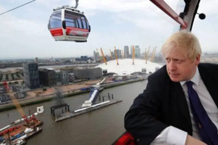O prefeito de Londres, Boris Johnson: ele disse que novo equipamento vai "atrair empresas e investidores" para o bairro Docklands (Stefan Rousseau/AFP)