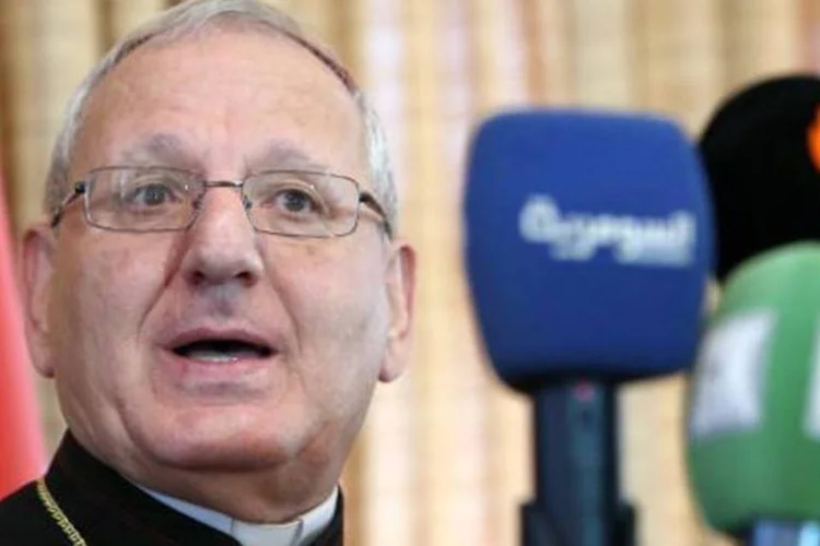 O patriarca caldeu Louis Sako: ele afirmou que 100 mil cristãos foram obrigados a abandonar suas casas após ofensivas dos jihadistas (Safin Hamed/AFP)