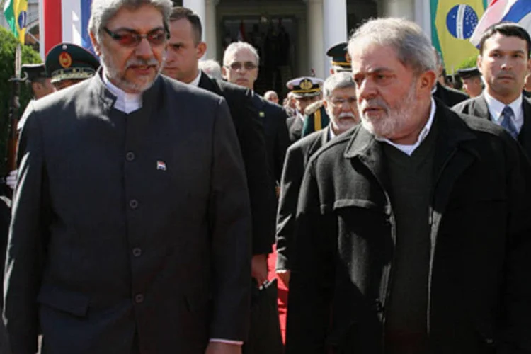 O presidente Lula e sua contraparte do Paraguai, Fernando Lugo: os dois se encontram nesta segunda-feria (3/5) em Ponta Porã, MS (.)