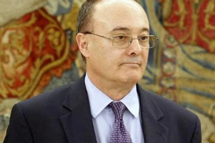 O presidente do Banco de España, Luis María Linde: Banco prevê um crescimento de 0,8% no primeiro trimestre (Ángel Díaz/AFP)