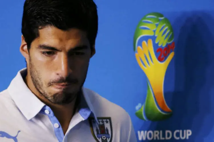 
	Luis Su&aacute;rez: o atacante mordeu o italiano Giorgio Chiellini
 (Carlos Barria/Files/Reuters)