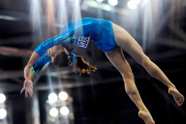 Luiza Galiulina, ginasta uzbeque: Única ginasta uzbeque que competiria em Londres, Galiulina foi o segundo caso de doping (Getty Images)