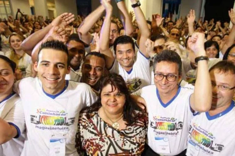
	Luiza Trajano,&nbsp;do Magazine Luiza: transmiss&atilde;o semanal ao vivo para os 23 000 funcion&aacute;rios&nbsp;
 (LAILSON SANTOS/EXAME)