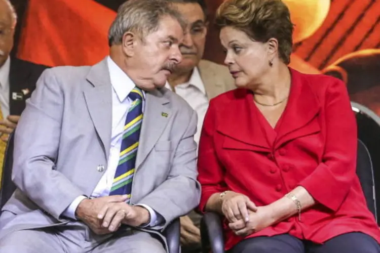 O ex-presidente Luiz Inácio Lula da Silva e a atual presidente Dilma Rousseff: “[O volta Lula] é uma situação normal", disse Dilma (LatinContent/Getty Images)