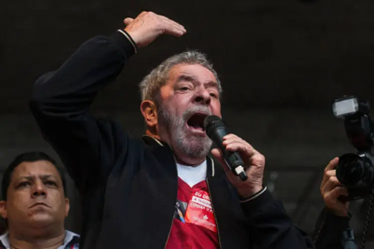 
	O ex-presidente Luiz In&aacute;cio Lula da Silva durante discurso
 (Victor Moriyama/Getty Images)