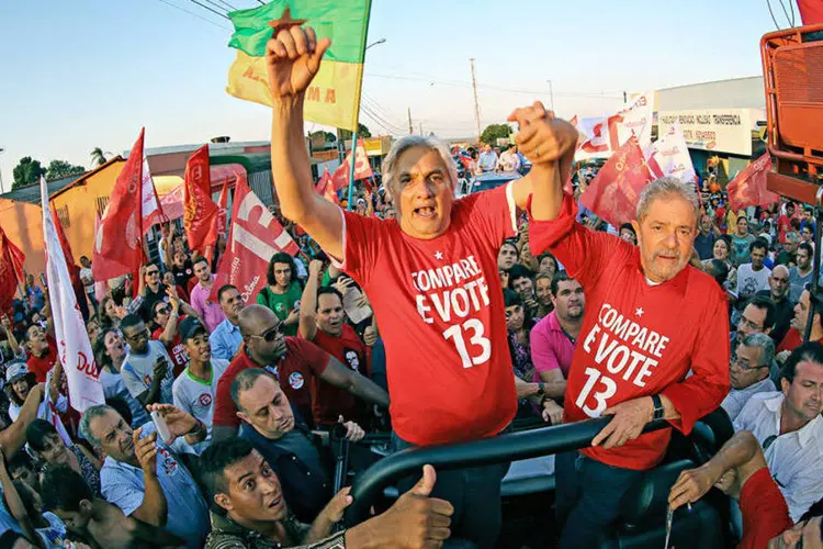 Ex-presidente Lula participa de caminhada com militantes do PT em Campo Grande, Mato Grosso do Sul (Ricardo Stuckert/Instituto Lula/Divulgação)