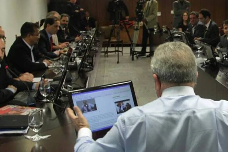 O presidente Lula durante entrevista com os blogueiros (Ricardo Stuckert/PR)