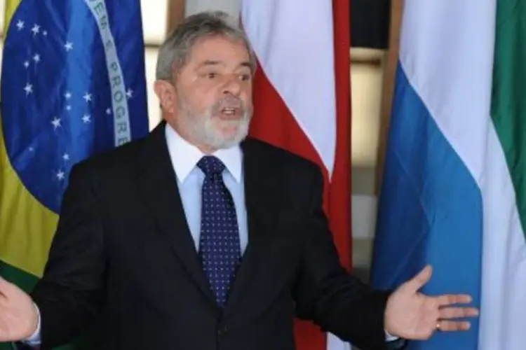 Lula em cerimônia no palácio do Itamaraty: Para o presidente, as autoridades européias demoraram para tomar medidas após a crise de 2008 (.)