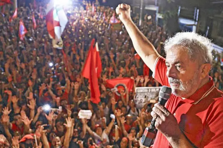 Lula: ex-presidente discursa no sindicato dos Metalúrgicos do ABC (Ricardo Stuckert/Instituto Lula/Divulgação)
