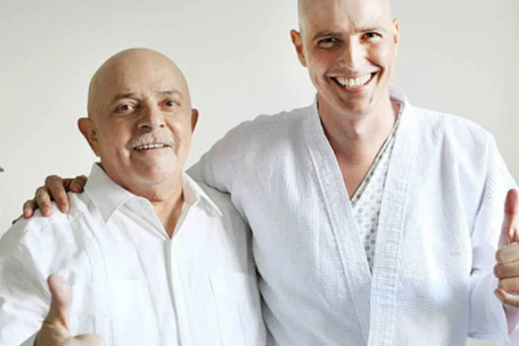 Gianecchini luta contra um câncer no sistema linfático desde agosto do ano passado, enquanto Lula combate um tumor na laringe (Divulgação/Instituto Cidadania)