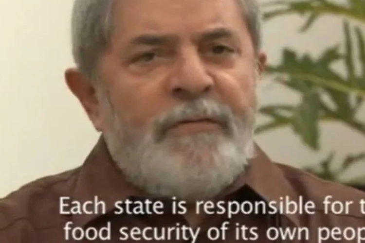 No vídeo, Lula afirma que é responsabilidade dos governos garantir segurança alimentar aos seus cidadãos (Reprodução)