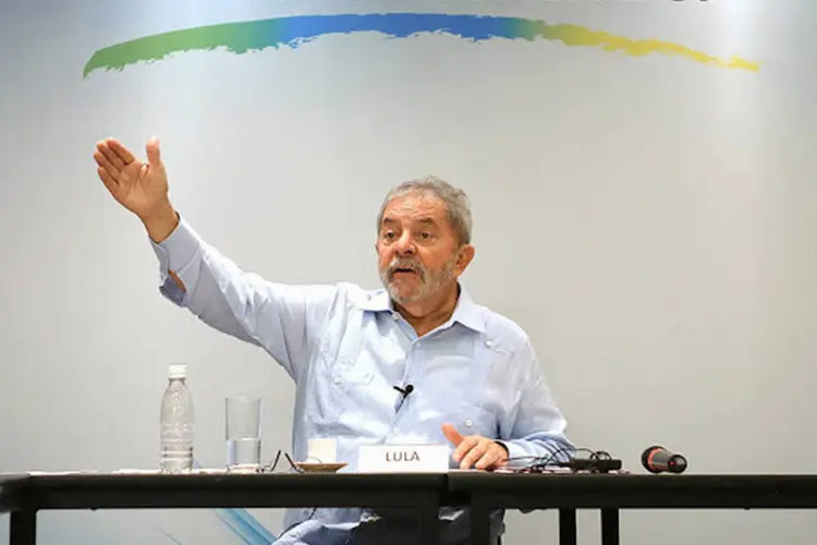 
	Ex-presidente Lula durante entrevista no Instituto Lula, em S&atilde;o Paulo
 (Ricardo Stuckert/Instituto Lula)