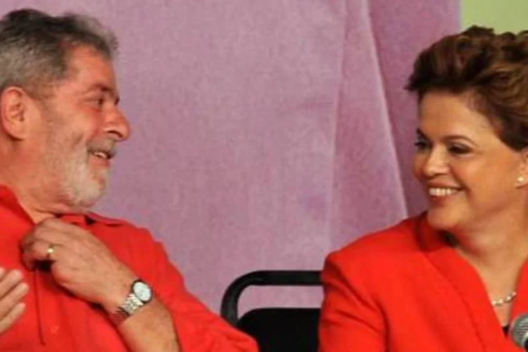 Dilma Rousseff e o presidente Lula na Convenção Nacional do PT, em Brasília (.)