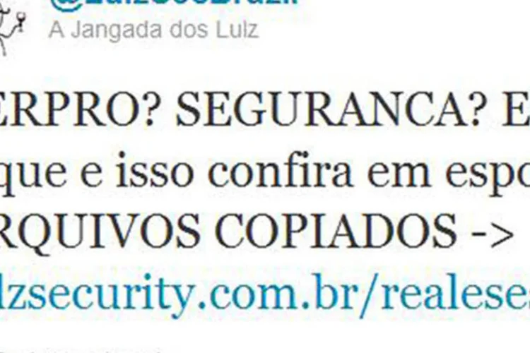 Grupo mostrou link para os com as supostas informações do ministério (Reprodução/Twitter)