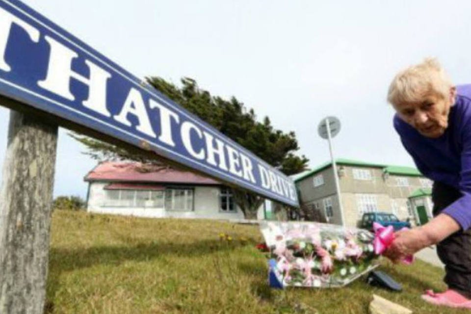 Malvinas, ou Falklands, declaram luto por morte de Thatcher