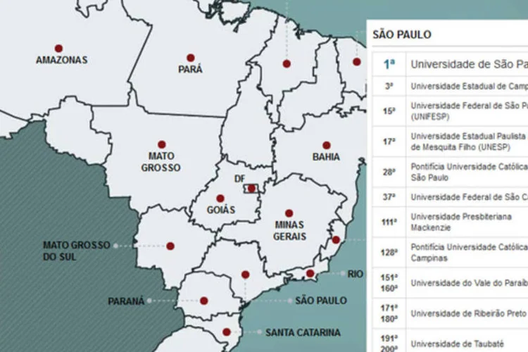 Infográfico: Mapa das universidades no Brasil (Beatriz Blanco)