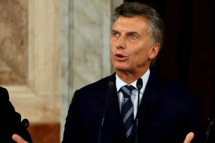 O presidente da Argentina, Mauricio Macri, fala durante sessão do Congresso em Buenos Aires (Marcos Brindicci/Reuters)