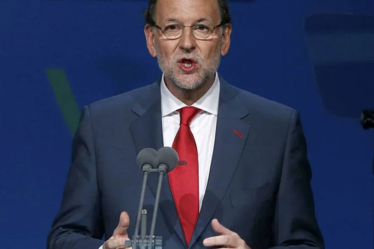 Rajoy destacou, diante dos membros do COI que vão escolher a sede da Olimpíada de 2020, que 80% dos investimentos necessários já foram realizados e o que falta está garantido pelo governo da Espanha (REUTERS/Marcos Brindicci)