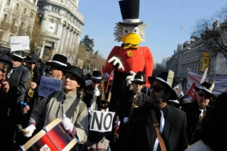 Protesto de hoje, em madri (getty images)