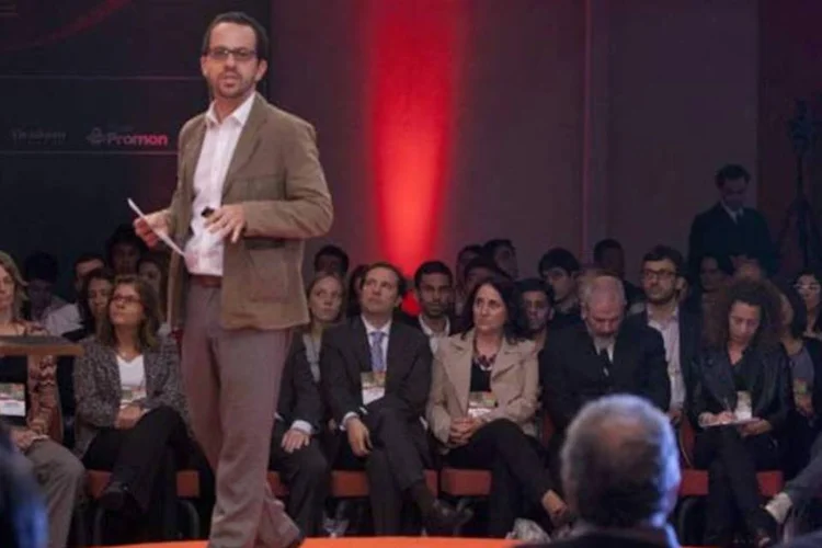 Alexandre Broges, do Mãe Terra, durante palestra no EXAME Fórum Sustentabilidade (Egberto Nogueira/imafortogaleria)