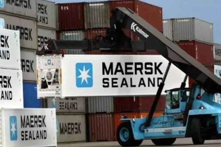 
	A.P. Moeller-Maersk: companhias de transporte de cont&ecirc;ineres tem enfrentando dificuldades
 (Palle Hedemann/AFP)