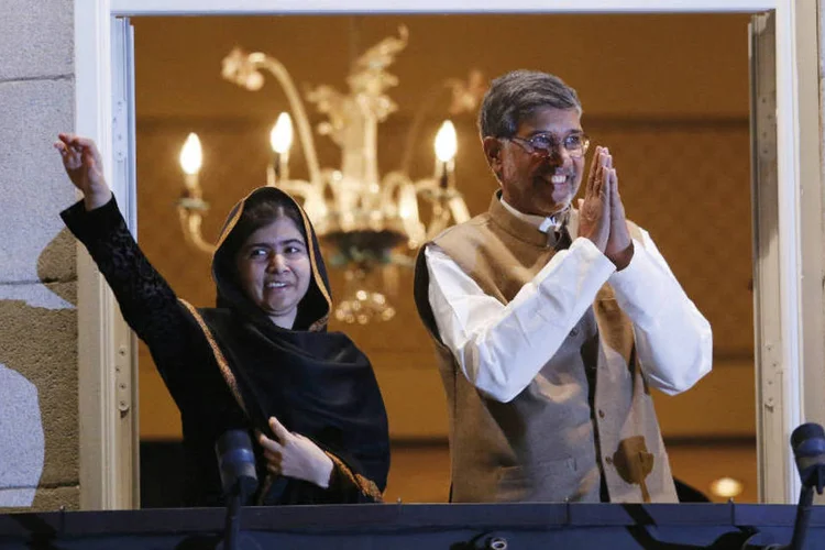 
	Malala e Kailash Satyarthi: eles defenderam o acesso &agrave; educa&ccedil;&atilde;o para todas as crian&ccedil;as do mundo
 (Suzanne Plunkett/Reuters)