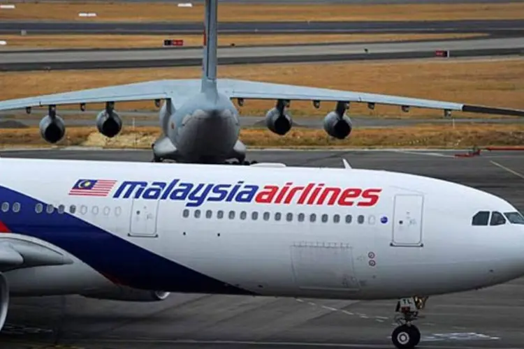 
	Avi&atilde;o da Malaysia Airlines: o Boeing 777 do voo MH370 desapareceu em 8 de mar&ccedil;o com 239 passageiros a bordo
 (Greg Wood / Getty Images)