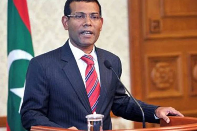 Mohammed Nasheed, várias vezes detido quando estava na oposição, chegou ao poder em 2008 para um mandato de cinco anos (Presidential Office/AFP)