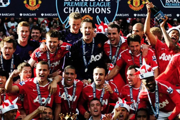 O Manchester United atingiu a marca de 19 títulos conquistados no campeonato inglês (Divulgação)