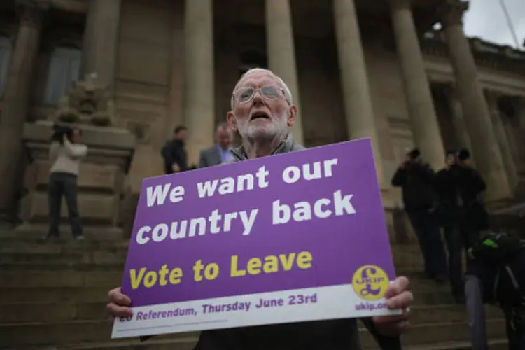 
	Brexit: &quot;o fato de o governo alterar a lei eleitoral em um per&iacute;odo eleitoral n&atilde;o tem precedentes e &eacute; absolutamente inconstitucional&quot;, disseram os apoiadores do Brexit
 (Christopher Furlong / Getty Images)