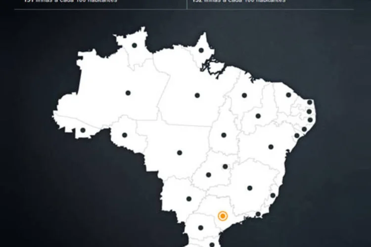 Infográfico: celulares no Brasil em novembro de 2012 (Beatriz Blanco / EXAME.com)