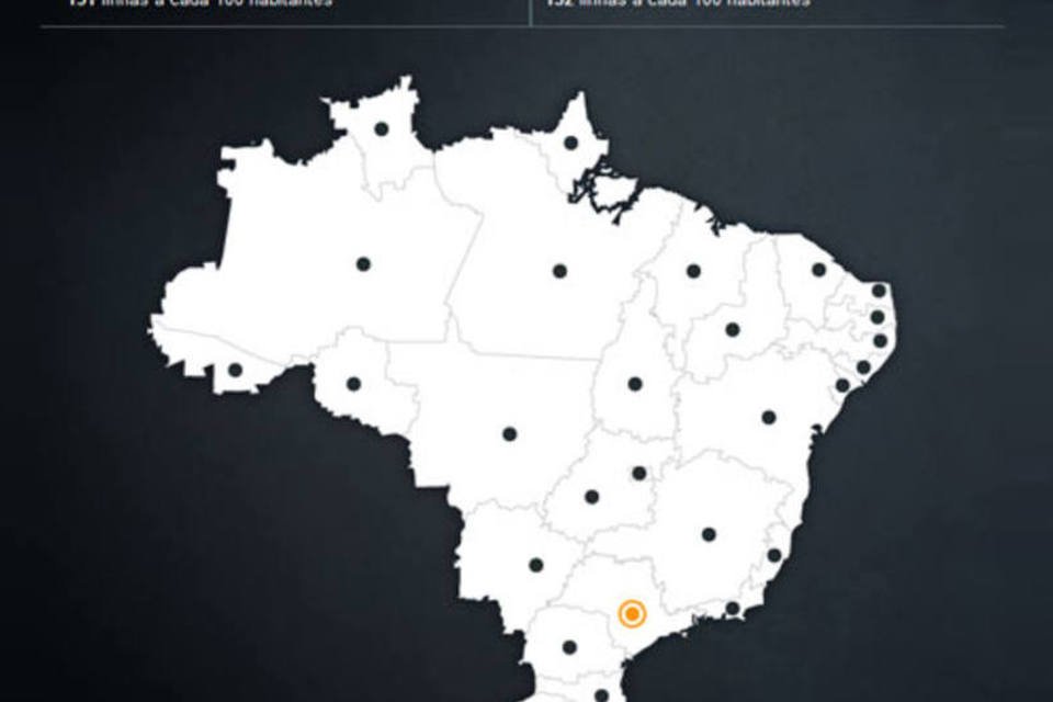 Brasil tem quase 260 milhões de linhas de celular. Veja mapa