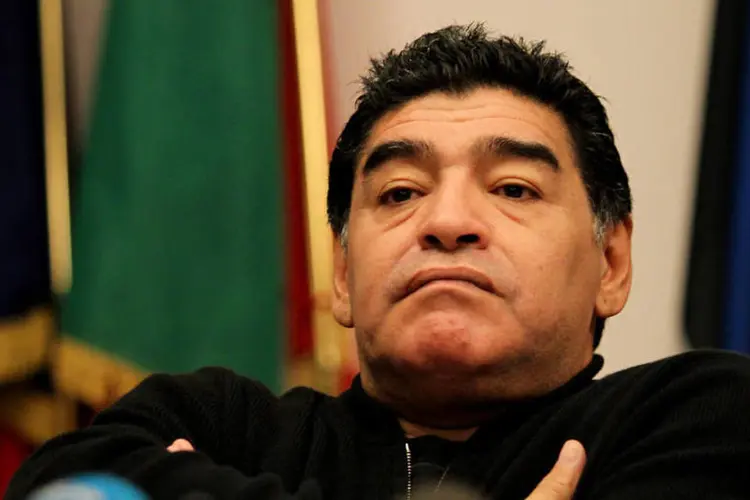 
	Maradona: com a opera&ccedil;&atilde;o, Maradona tirou uma &quot;bolsa&quot; debaixo dos olhos
 (Paolo Bruno/Getty Images)