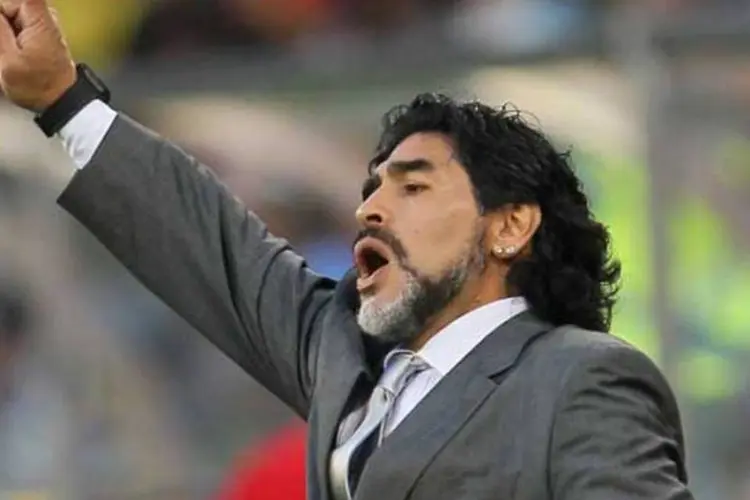 
	Maradona voltou &agrave; Buenos Aires para visitar pela primeira vez Diego Fernando, filho que teve com a ex-namorada Veronica Ojeda
 (Getty Images)