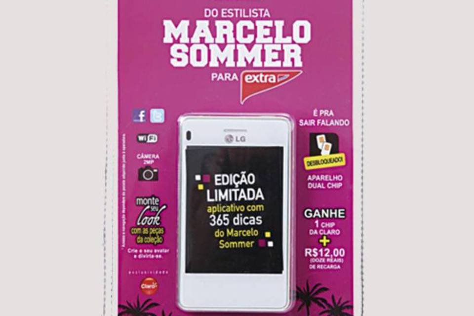 Extra lança celular assinado pelo estilista Marcelo Sommer
