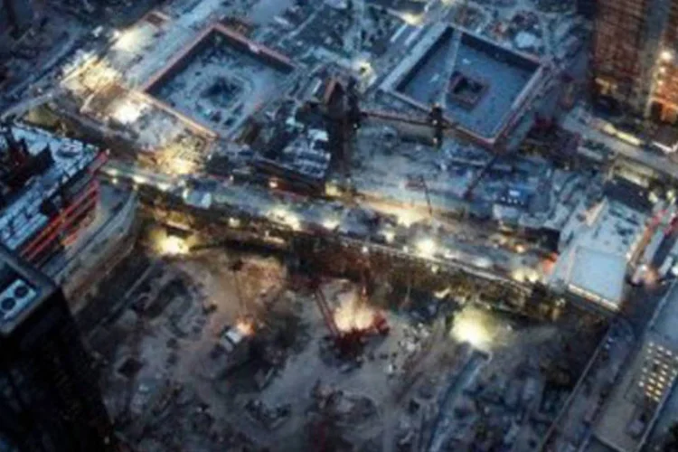 Marco Zero, em Nova York, de onde ficavam as torres gêmeas do World Trade Center (Mario Tama/AFP)
