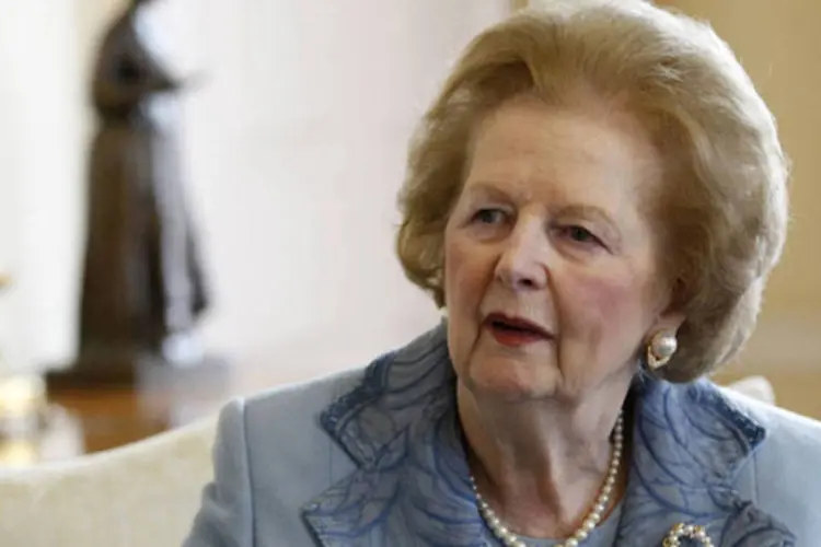 
	Margareth Thatcher, ex-primeira-ministra da Inglaterra: de acordo com documentos, Thatcher ordenou refor&ccedil;ar as defesas de Gibraltar durante a Guerra das Malvinas
 (Getty Images)