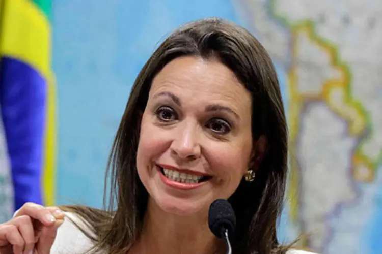 A ex-deputada de oposição da Venezuela, María Corina Machado: "a Igreja foi muito clara. Não aceitaremos um pedido de diálogo que seja mais uma enganação" (REUTERS/Ueslei Marcelino)