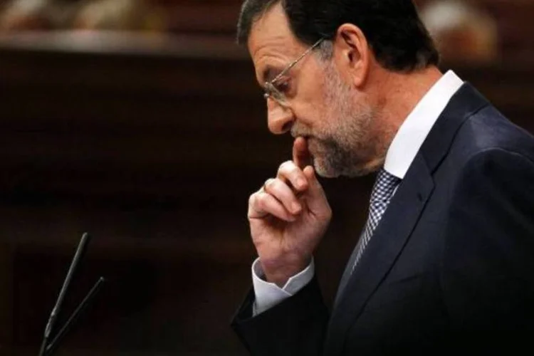 
	Primeiro-ministro espanhol, Mariano Rajoy, no Parlamento em Madri: &#39;&#39;O Banco Central Europeu tomou uma decis&atilde;o muito importante, e o governo tem que estud&aacute;-la&#39;&#39;
 (Andrea Comas/Reuters)