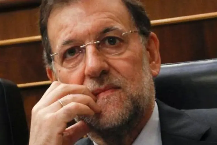 
	Mariano Rajoy: o premi&ecirc; &eacute; acusado de receber pagamentos ocultos, o que ele nega
 (Andrea Comas/Reuters)