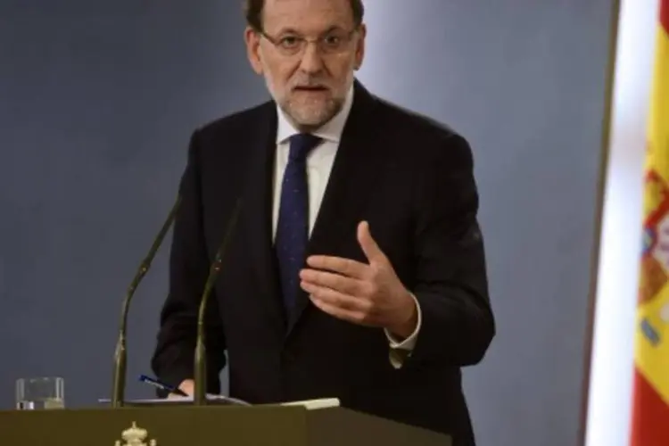 O primeiro-ministro espanhol, Mariano Rajoy: o orçamento totaliza 315 bilhões de euros (Pierre-Philippe Marcou/AFP)