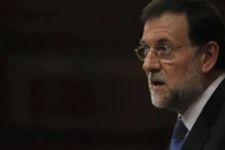 Mariano Rajoy, premiê espanhol, responsabilizou as regiões autônomas pelo aumento do déficit (Pierre-Philippe Marcou/AFP)
