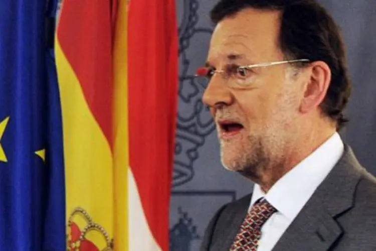 O presidente do governo espanhol, Mariano Rajoy: o relatório FMI calcula em cerca de 40 bilhões de euros as necessidades para sanear os bancos espanhóis (Dominique Faget/AFP)