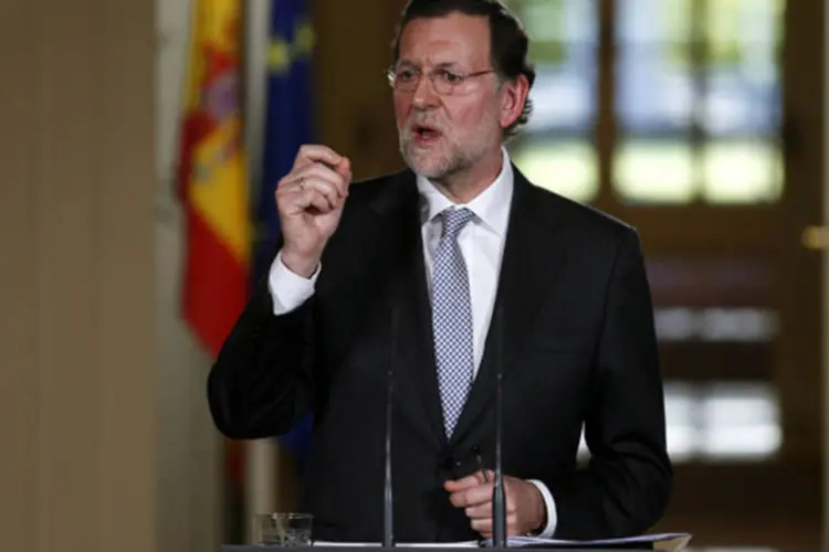 O presidente do governo espanhol, Mariano Rajoy: durante a entrevista, Rajoy confirmou que por enquanto a Espanha não recorrerá à ajuda europeia (REUTERS)